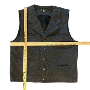 Wyoming Traders Men's Vest Size L‎ Wool Blend Western Style Gray